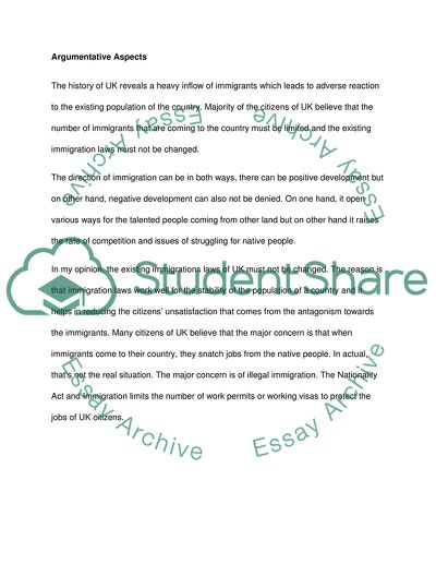 There Is No Need to Have Laws Which Regulate Immigration into the UK