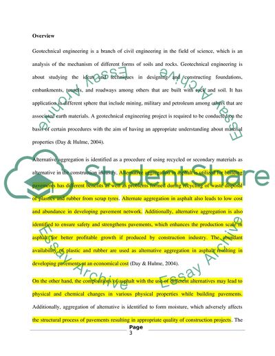 Geotechnical Engineering: Alternative Aggregates in Asphalt