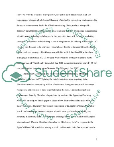 The marketing strategy of Blackberry