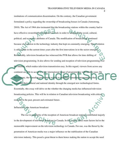 Television-Broadcasting Policy and Changing Media Technology
