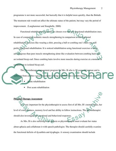 Physiotherapy Management