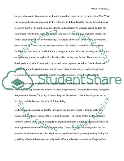 Local Housing Policy and the Non-Profit Sector