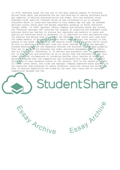 Family Business Analysis - Lindt and Sprungli