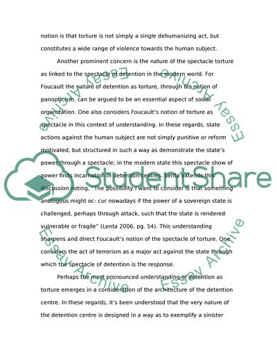 The spectacle of detention centres is the same as the spectacle of torture