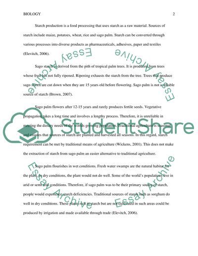 Biology 2 (plant and society)