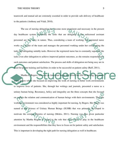 The Concept of Nursing Delegation