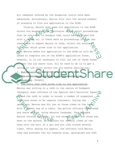 Defending Marcoss Rights under the ECHR