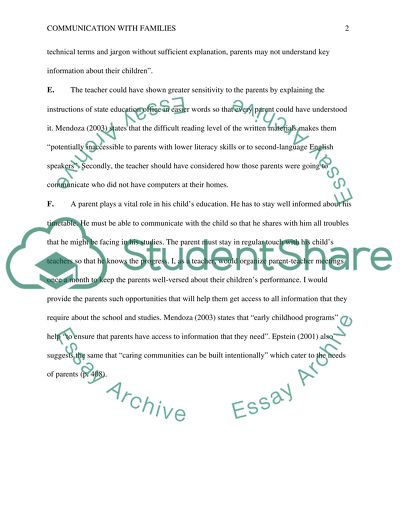 Communication with Families