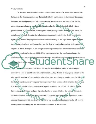 A Fatally Injured Woman Who Was Knocked Down by a Drunken Driver