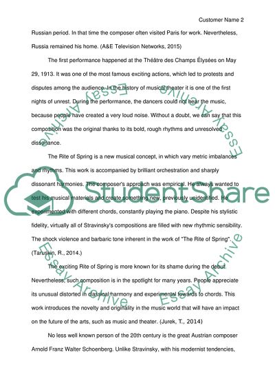 Stravinsky and Shoenbergs