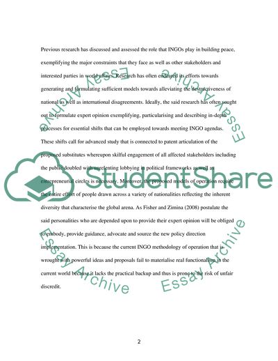 Resetting International Non-Governmental Organisations Agenda