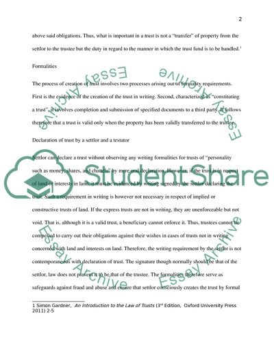 The Main Purposes of Formality Requirements