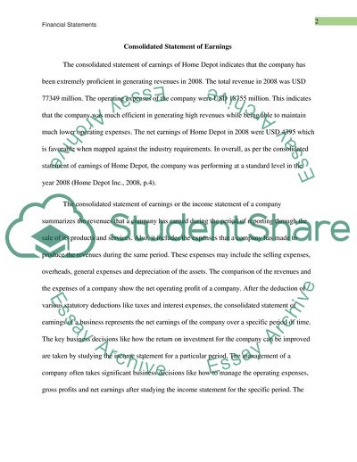 The Financial Position of Home Depot