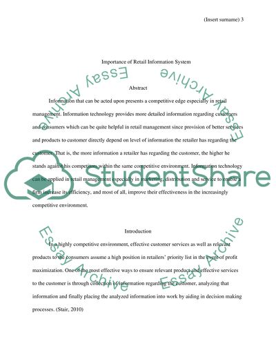 The Importance of Retail Information Systems