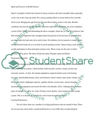 Sport and Exercise in Health Science