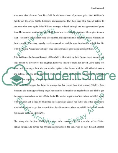 Analyze one of the book themes at play in John Demoss The Unredeemed Captive