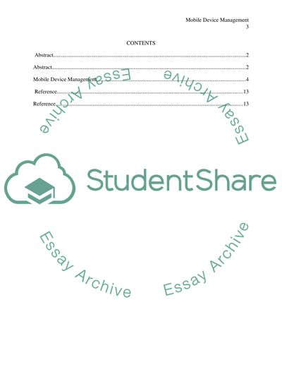 Mobile Device Management