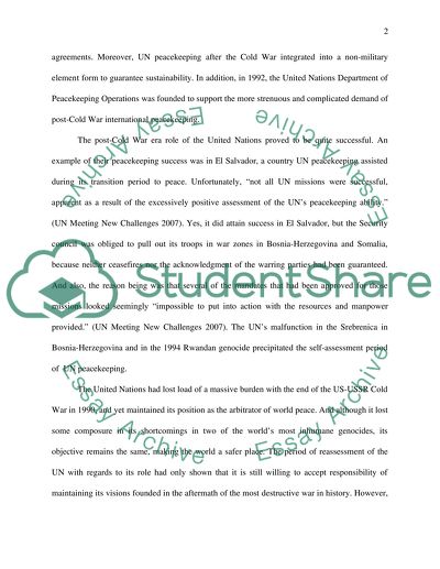 How Has Peacekeeping Evolved