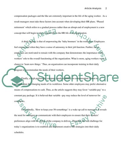 Strategic HR Mgmt - Article Summary