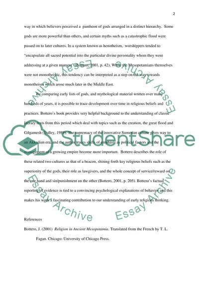 Religion in Ancient Mesoptamia