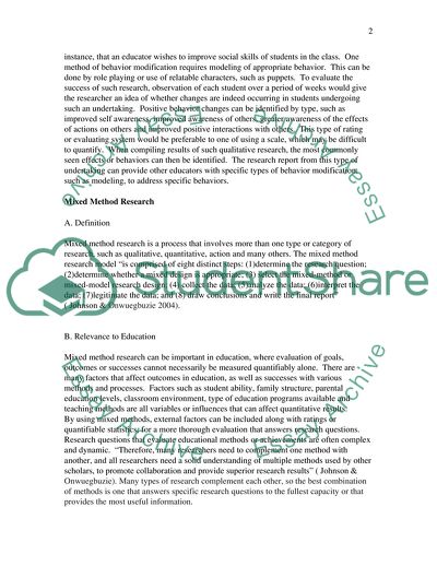 Kinds of Research in Special Education