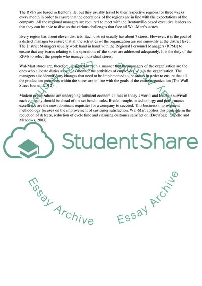 Models and Theories Applied by Wal-Mart in order to Ensure that It Archives Its Goals