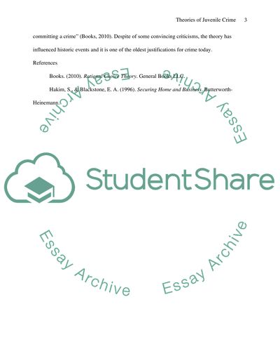 Theories of Juvenile Crime