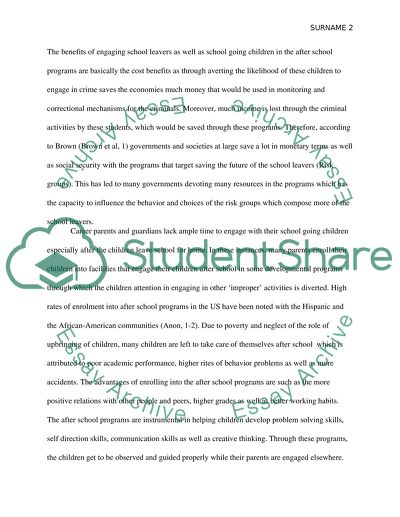 Afterschool programs