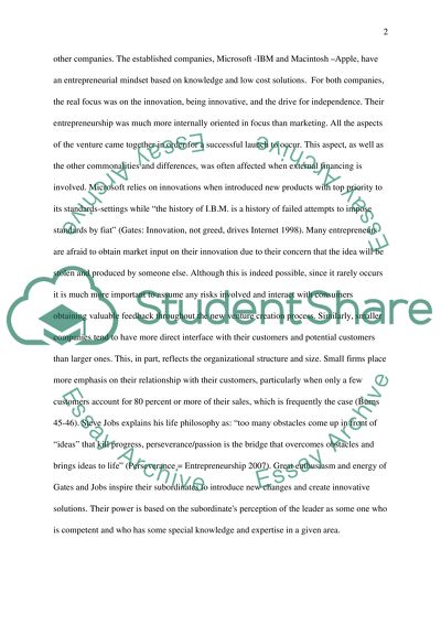 Entrepreneurship of Bill Gates and Steve Jobs