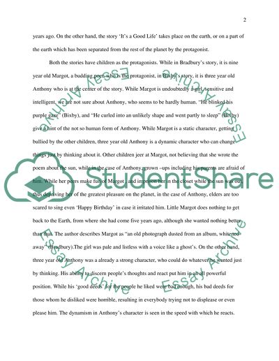 Comparecontrast synthesis All In a Summers Day(Bradbury) with Its A Good Life(Bixby)