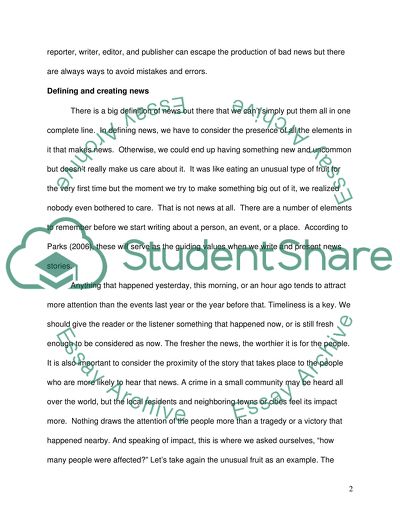 The Dissemination of News