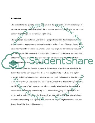 The Road Freight Industry and the General Public in the UK