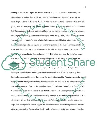 The Fate of Antony and Cleopatra