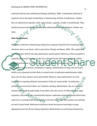 Functions of a Medication Technician
