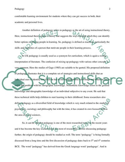 The Aspects of Pedagogy