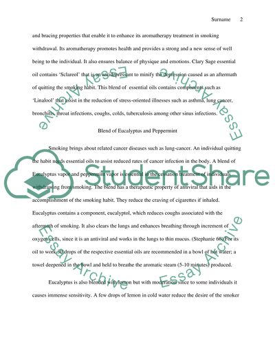 Use of Essential Oils to Quit Smoking