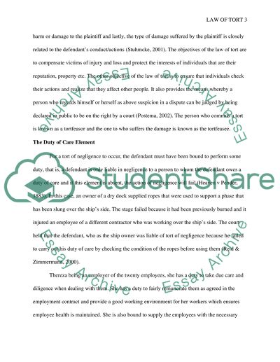 Introduction to Law of Tort