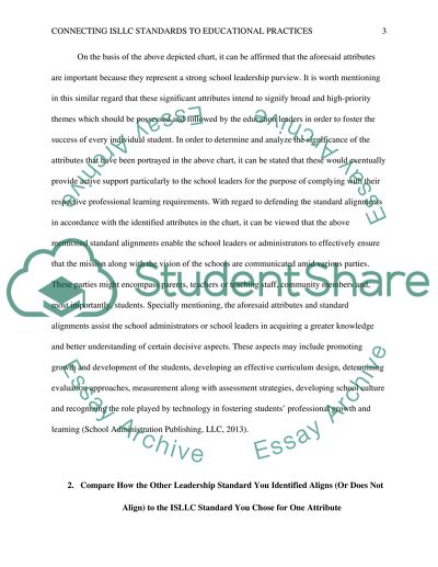 Connecting ISLLC Standards to Educational Practices