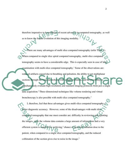 Advances in Computed Tomography