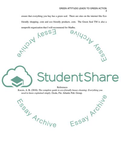 Green Attitude Leads To Green Action