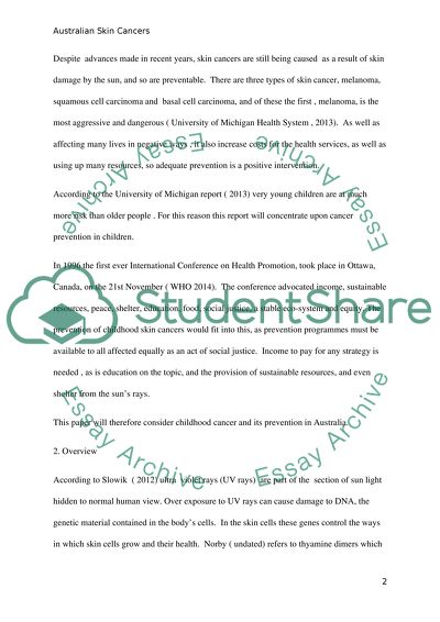 Childhood Cancer Prevention in Australia