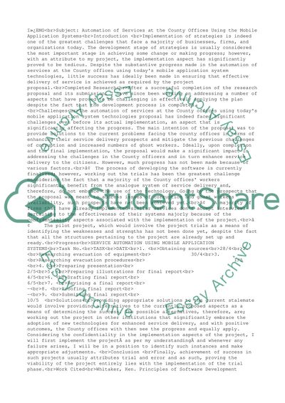 Automation of Services at the County Offices Using the Mobile Application Systems
