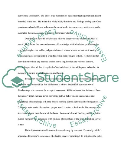 The French Revolution: The Profession of Faith by Rousseau