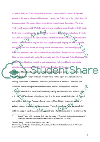 The Influence of Hollywood on the Perception of the United States