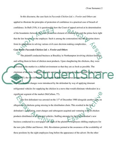 Breach of Confidence