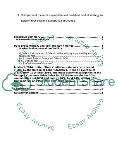 Competitive Advantage and Product Development of the Four Seasons