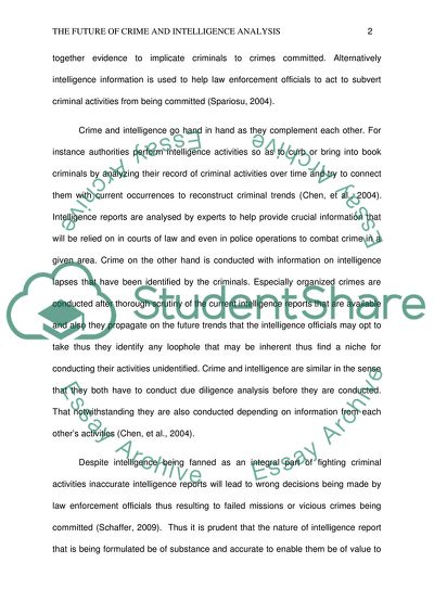 The Future of Crime and Intelligence Analysis