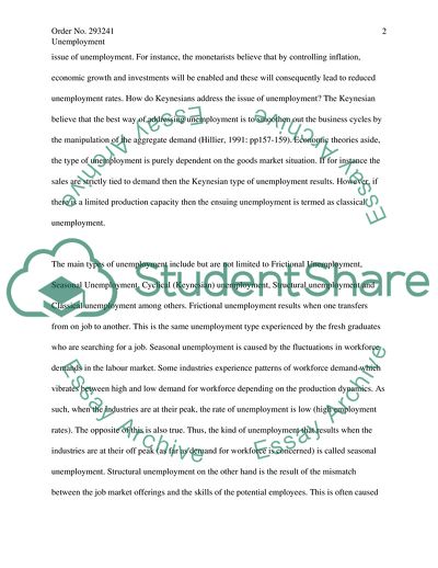 Causes of Unemployment and the Economic Schools of Thought