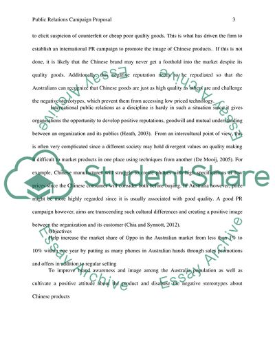 Public Relations Campaign Proposal