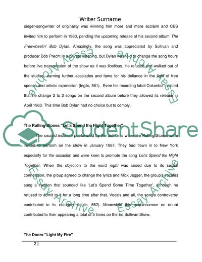 The Ed Sullivan Show and the Sounds of the Sixties